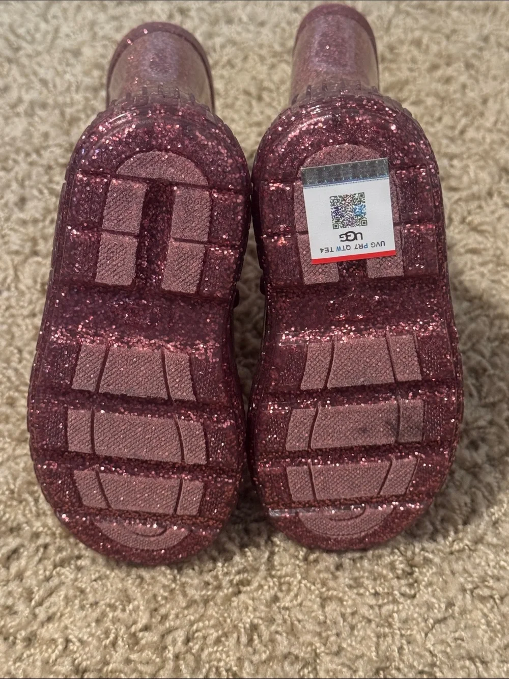 UGG Kids Glitter Pink Rain & Snow Boots